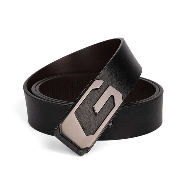Men's New Wholesale Leather With Automatic Buckle, Business Casual Simple Versatile Belt For Young And Middle-Aged Men