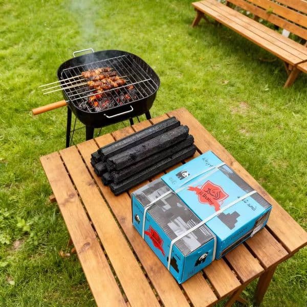 Outdoor Camping BBQ Bamboo Charcoal 1kg Bulk High Calorific Value Smokeless Long Lasting Combustion