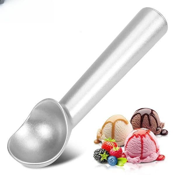 1pc Self-Warming Ice Cream Scoop - Effortless Ice Cream Fruit Serving Tool Durable Aluminium Alloy Construction 152253oz 260409BJ