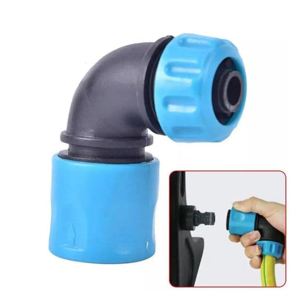 12 Inch ABS Garden Water Connector Soft Pipe Elbow Faucet Joint Irrigation Hose Rapid Connection Adapter 260410BJ