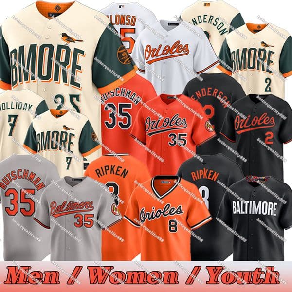 Baltimores Orioles jersey 35 Adley Rutschman Pete Alonso 2 unnar Henderson Cionel Perez Cedric Mullins Corbin Burnes Colton Cowser Baseball Jerseys