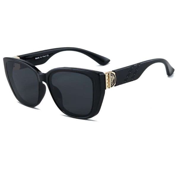 Designer sunglasses Cat-Eye Sunglasses with Sculptural Temple Design Bold Euro-American Inspired Unisex Statement Eyewear