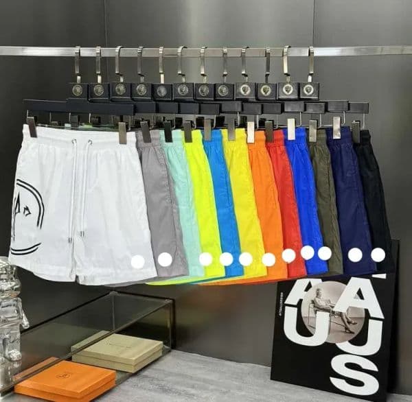 Summer men's and women's identical fashion casual brand shorts, 100% pure cotton sports casual pants, breathable beach sports pants