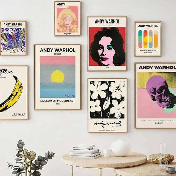 Andy Warhol 80s Skull Sunset Banana Campbells Poster And Prints Canvas Painting Wall Art Pictures Y2K Room Home Decor 26Y0411