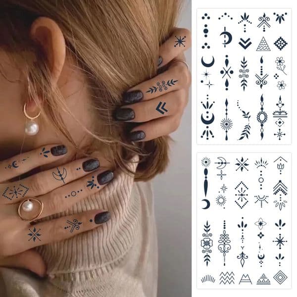 Semipermanent tattoo mini finger henna waterproof and antihan lasting 12 weeks 260407