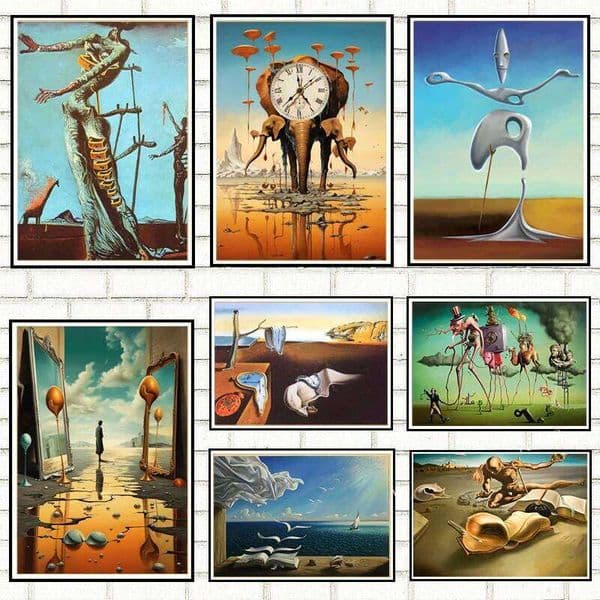 Surrealism Famous Artwork By Salvador Dali Posters and Prints Canvas Painting Wall Art Pictures for Living Room Home Decor 26Y0411