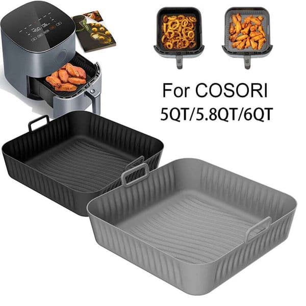 1pc AirFryer Liners For Cosori 5QT/6QT Liner 14mm High Silicone Baking Cushions Kitchen Airfryer Parts