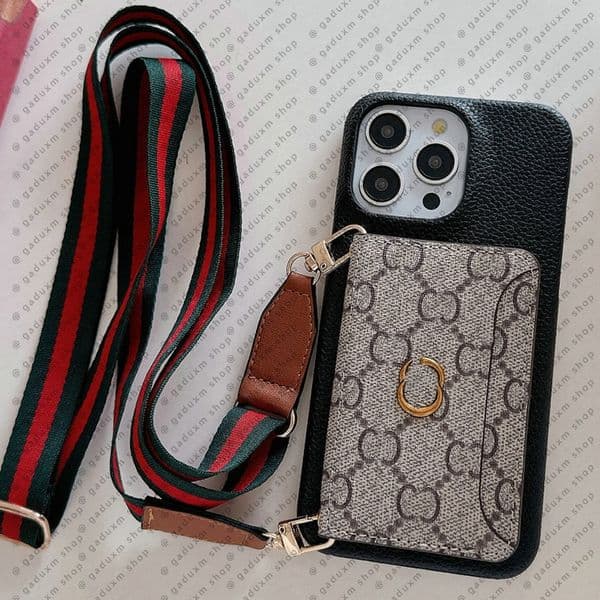 Designers Leather Card Insert Phone Case for IPhone 17 16 Pro Max 14 13 12 11 15 15pro max Fitted Cases Fashion Phones s24 Ultra s23 Plus Phone Case with Card Holder