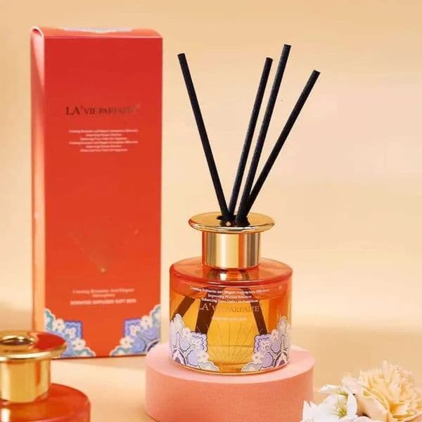 2026 Luxury Designer Decor Rattan Aromatherapysetgift Hotelfragrance Woodencap Rattannonflame Gift Set Aromatherapy Essential Oil Reed