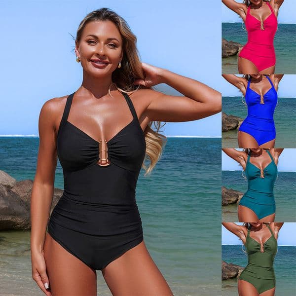 2026 one-piece women, style, slimming and waist-cinching, popular design, swimsuit in stock for wholesale