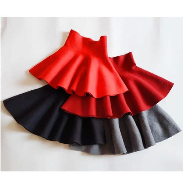 Xmas Girls Pettiskirt Spring Fall Cotton Knit Toddler Girls Tutu Skirt Princess Costumes Christmas Kids Dresses Baby Stuff 1-10Y 260409