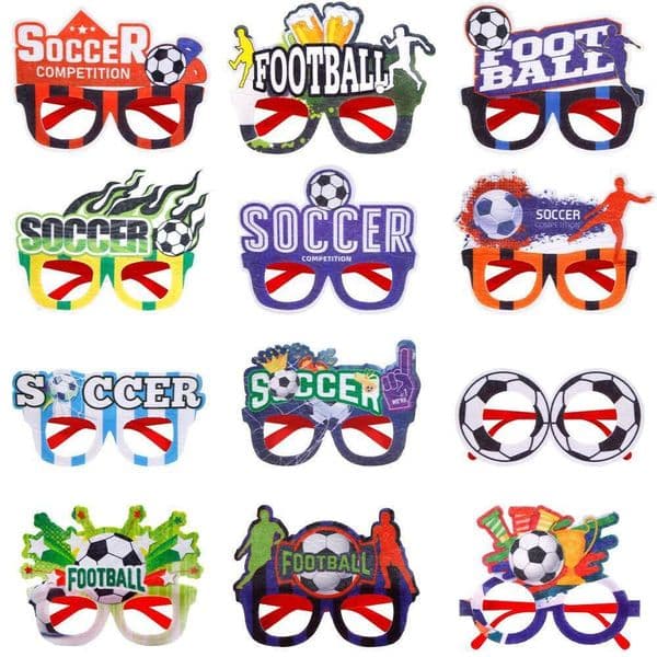 2026 New USA Canada Mexico Soccer Fan Cheering Decor Photo Props Football Letter Pattern Glasses Frame for Sports Party