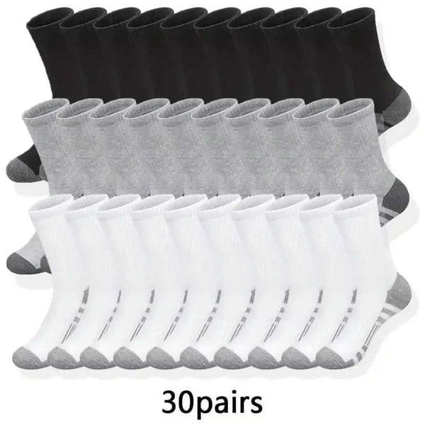 10/30 Pairs Mens Running Socks Soft Comfortable Summer Sweat Wicking Breathable Basketball Sports Socks for Active Lifestyle L260411