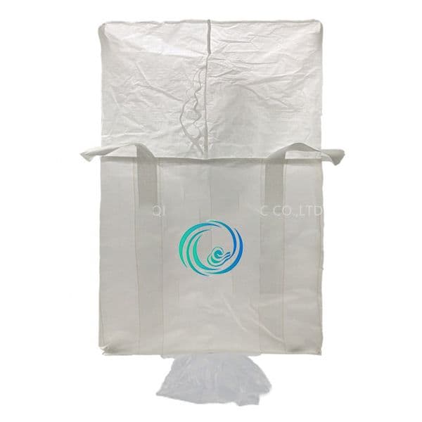 spout top spout bottom fibc big bag cross corner loops upanel pp woven bulk container for chemical fertilizer