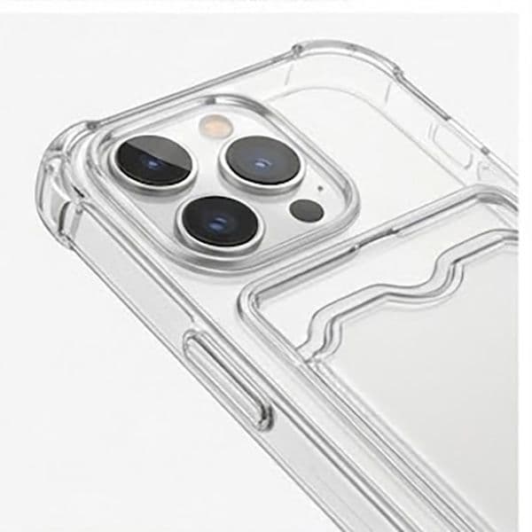 Clear Wallet Phone Case Card Slot Holder Soft TPU Shockproof Bumper Transparent Cover Ultra Slim Lens Protection For all Apple iPhone model WholeSale Bulk