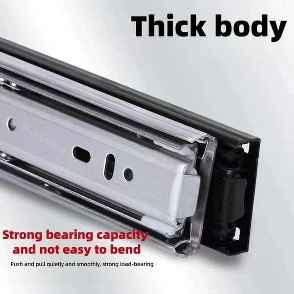 10-20 Inch Cold Rolled Steel Slide Two-Section Cabinet Slides Furniture Hardware Close Drawer Sliding Track