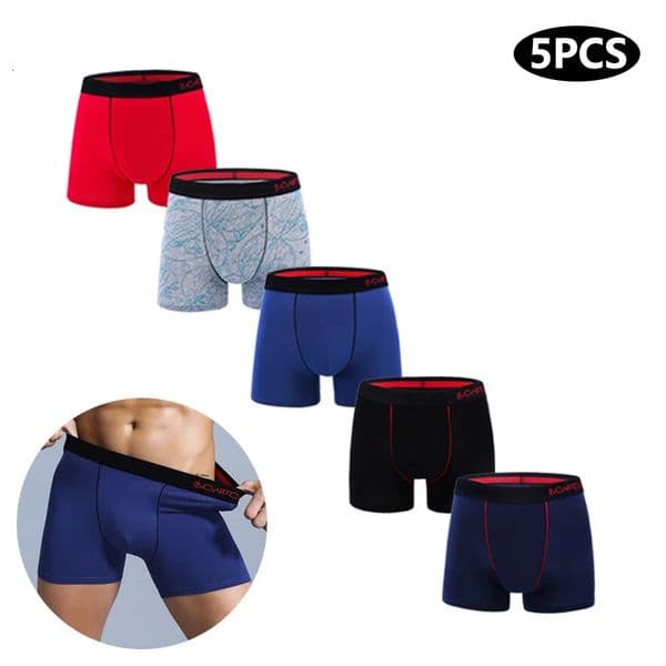 5Pcs Mens Panties Cotton Boxer Sexy Man Boxers Underwear Shorts Lots Male Boxershorts Set Family Underpants s 260410