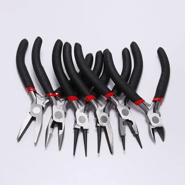 Jewelry Pliers Set Round Nose End Cutting Carbon Steel Beadwork Tools for DIY Handcraft Repair Professional Jewelry Making 260409