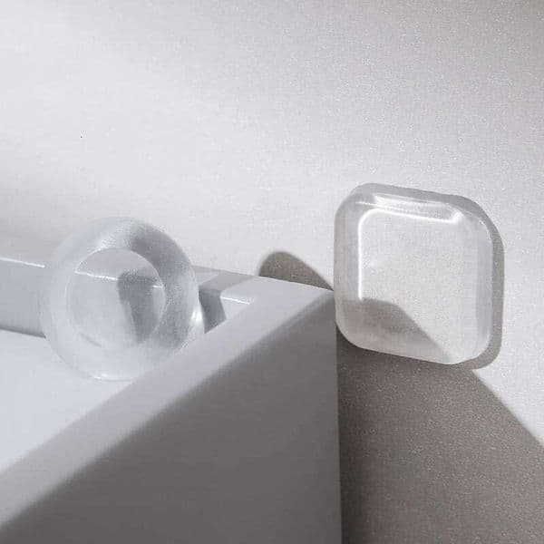 6pcs Clear Silicone Door Stopper Stickers, Anti-Shock & Mute Handle Bumpers - Waterproof Adhesive Protection Pads for Home Safet
