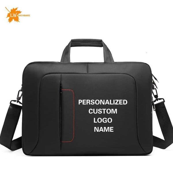 Customized Mens Handbag With Printed Name 156-inch Business Briefcase Nylon Waterproof Womens Laptop Bag Z260411