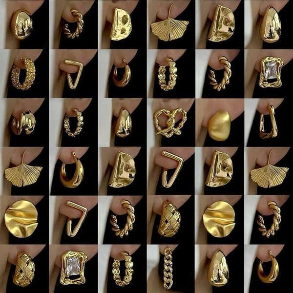 Vintage Light Luxury gold for Women New 2026 Trend High-end Sense Hoop Niche Design Hot-selling Earrings gift birthday Party hypoallergenic