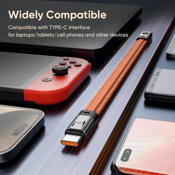 New Portable Keychain USB C Charger Cable Short 240W 5A Fast Charging Cord Type C Short Charging Cable for Phone MacBook Android free hipping