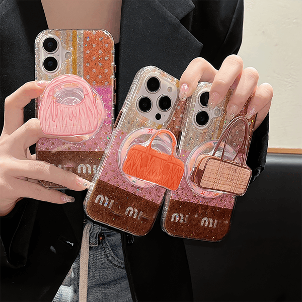 Designer Phone Case Luxury iPhone Case with Holder for iPhone 16 Pro Max Case Apple 15 16 13 12 14
