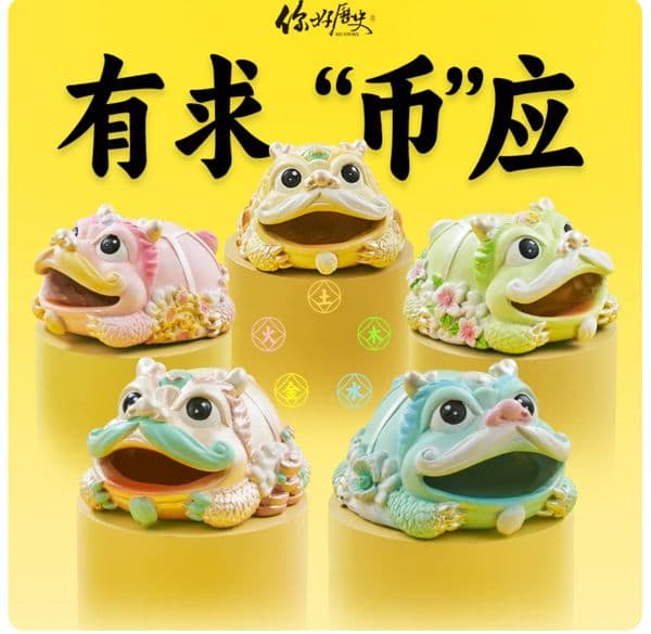 Hello History Wish Coin Creative Desktop Ornament Car Decoration Toy Figure Stress Relief Blind Box
