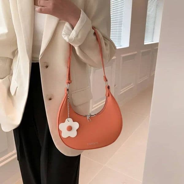 Free Shipping Women's Shoulder Bag,Half Moon Fashion Hand PU Wallet Portable Tote Hobo Bags