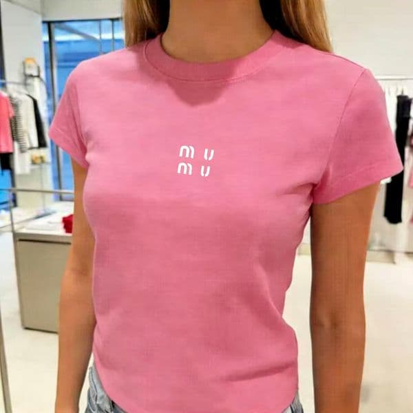 women's clothing Summer clothing Designer Brand Top Women's Cotton Round-neck T-shirt Casual Streetwear Luxury