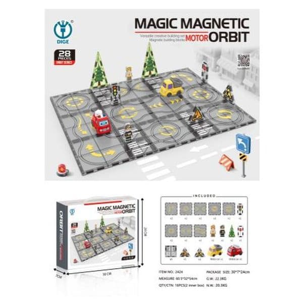 Electric Version Of Educational Magnetic Track Building Blocks 28PCS