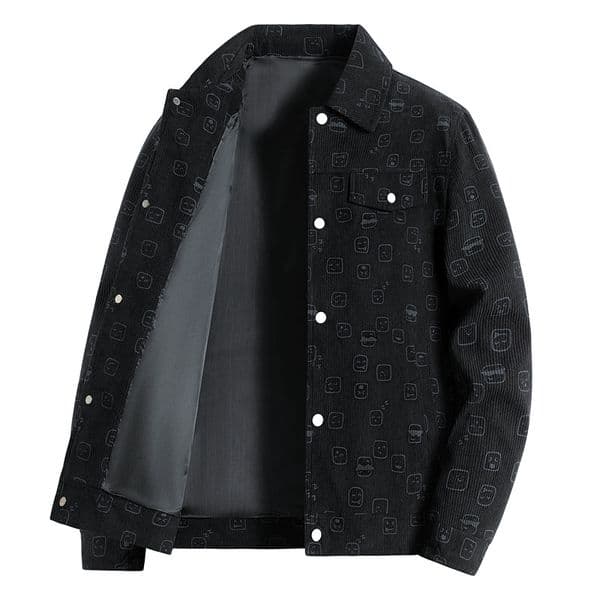 2026 Spring/summer High End Luxury Designer Jacket Men's Loose Multi Functional Fashion Plus Corduroy Outdoor Jacket Flip Collar Jacket Men's Fashion