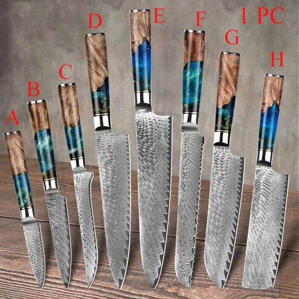 1PC ,Kitchen Damascus Steel Slicing Meat Cleaver Utility Cooking Tools Creative Knife Kitchen stuff