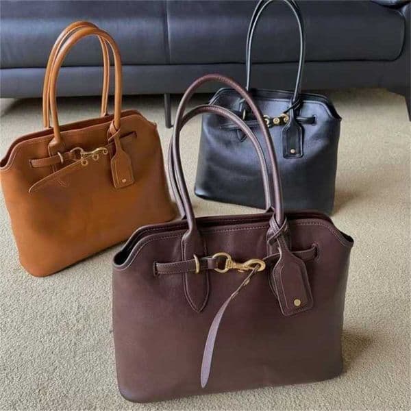 New vintage tote bag imitating sheepskin hand-held briefcase star style commuting shoulder and armpit bag for women bagdesigner_TGV9