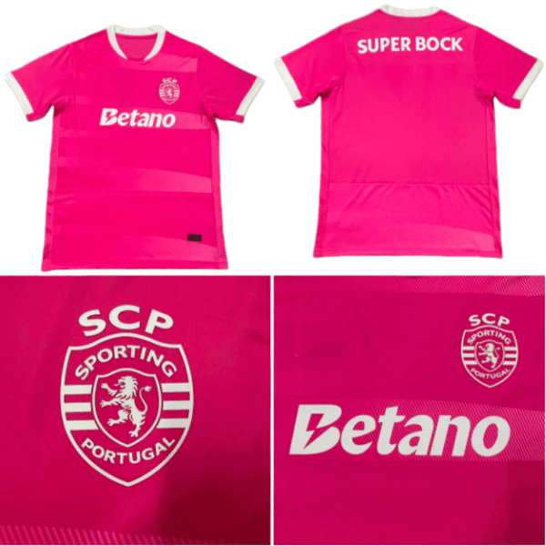 4XL Lisbons Sporting CP 26 27 home soccer jerseys Pink October Lisboa CR7 HJULMAND GYOKERES COATES J.Palhinha PEDRO G. MORITA SARABIA football shirts Men Kids Kit sets