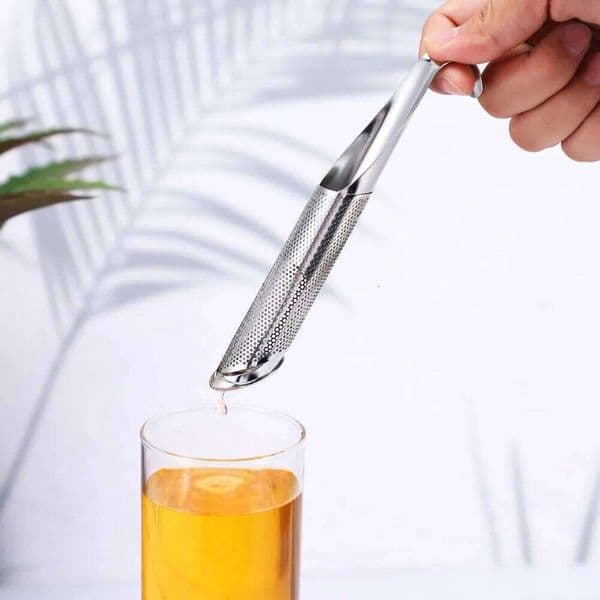 Maker Piping Design Spoon Brewer Long Handle Metal Creative Cup Portable Home Tea Accessories Filter Stainless Steel New