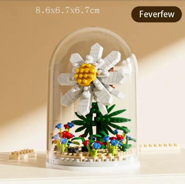 Building block flower toys puzzle assembly building blocks small particle girls flower bouquets gifts with box 05