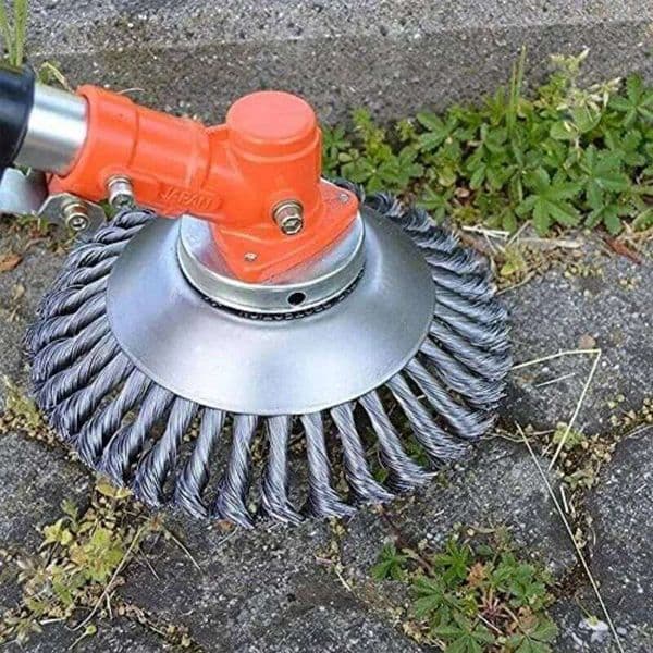 6/8 Inch Steel Wire Wheel Brush Garden Weed Trimmer Lawn Mower - Efficient Accessory for Power Tool Maintenance