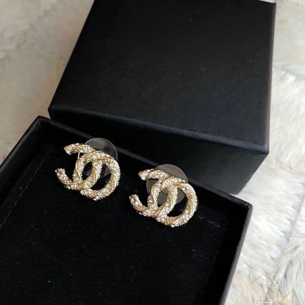 Luxury brand designer earrings for women girls ear studs diamond earring Valentine Day gift engagement party jewelry accessories