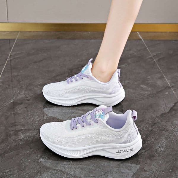 2026 New Carbon Plate Running Shoes for Women, Lightweight Shock Absorption Breathable Sneakers, Cushioned Athletic Trainers for Students Physical Exam