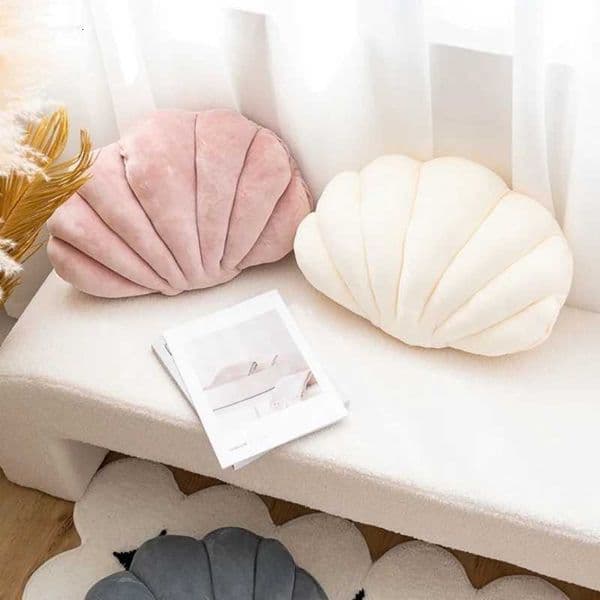 Aesthetic Clam Plush Cushion Nordic Shuck Plush Pillow Creative Sofa Shell Decorative Stuffed Pillow Office Chair Back Cushion H260413