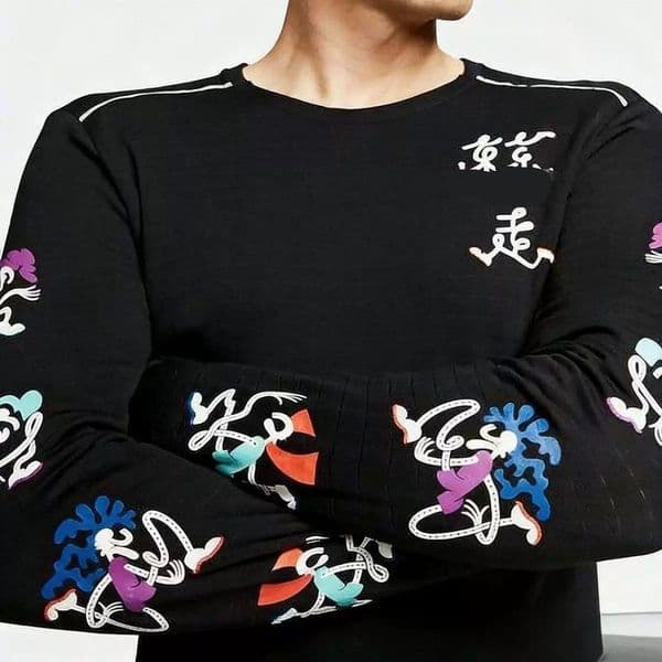 Phenom Mens Pants elite running sweatshirt Jogging Hoodies Athletic Sweatshirt Lightweight breathable long-sleeved round-neck pullover printed double sleeves