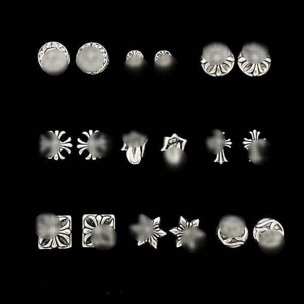 Chromed earrings design earrings Luxurys ring men's earring designer fashion steel cross letter pattern designer jewelry earrings y2k women and men with box