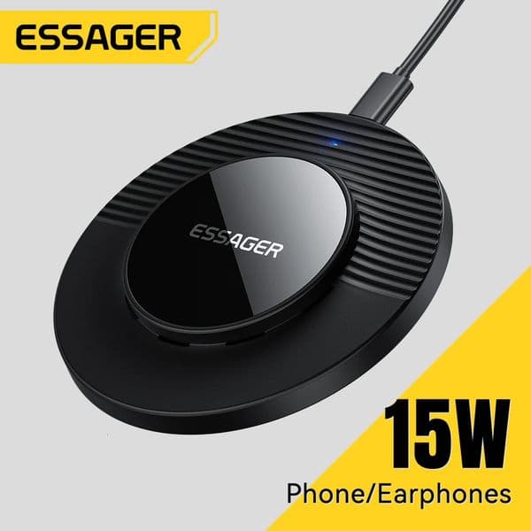 Essager 15W Magnetic Wireless Charger Fast Charging Pad Compatible with iPhone 17/16/15 pro Android Phones 260410