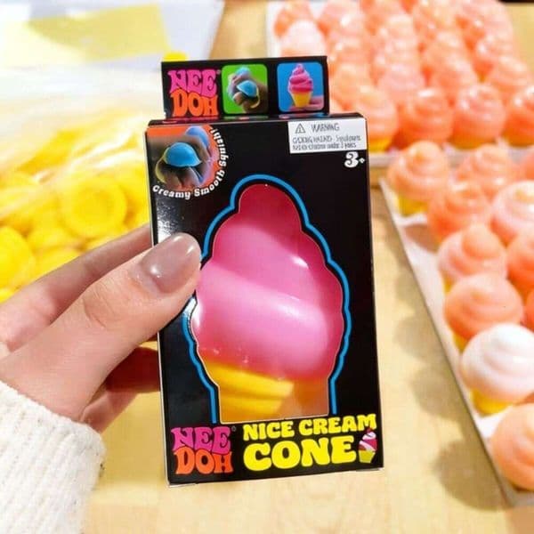 Needoh Squishy Ice Cream Stress Relief for Children and Adults, Sensory Stress-Reducing Gadget, Cross-Border Trendy Toy