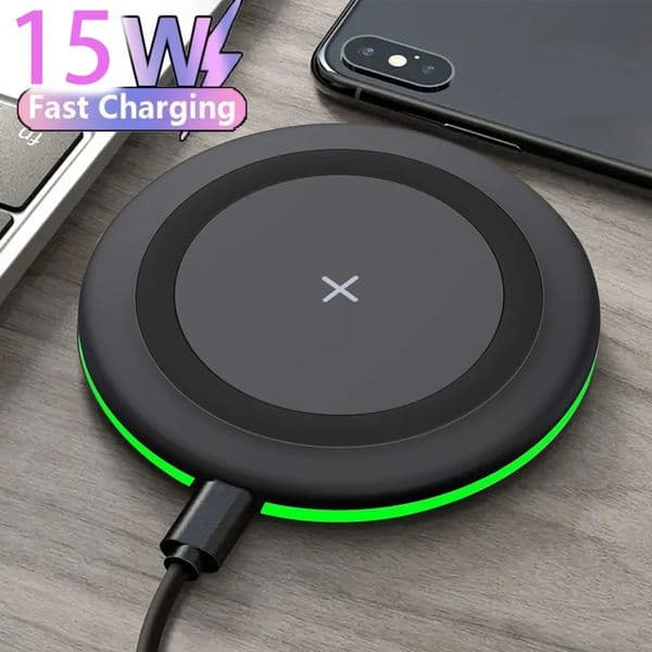 15W Wireless Charger For iPhone 17-12 Pro XS Max X XR Induction Fast Wireless Charging Pad For S Type C 260410