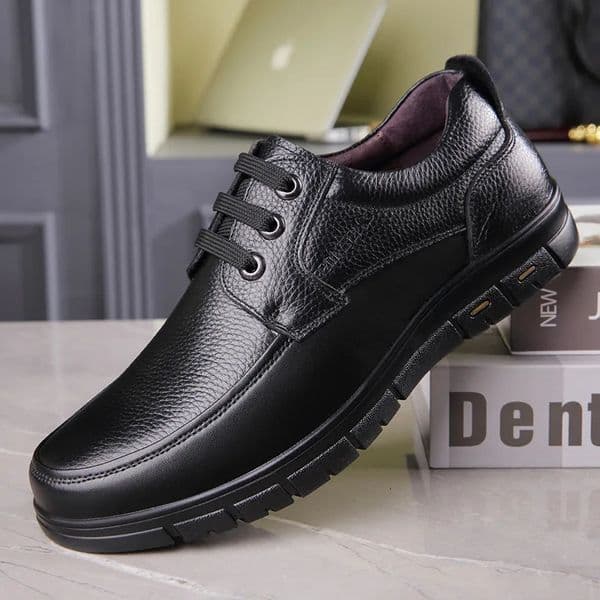 Handmade Leisure Men Shoes Trendy Minimalist Work With Lace Up MiddleAged Dad Formal Casual Business Leather 260413