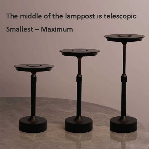 Retro Portable Rechargeable Touch Desk Lamp Adjustable-height Table Lamp Simple Decorative desktop Light For Restaurant BarHotel H260413