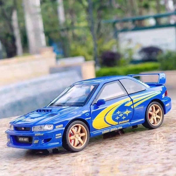 1:32 Subaru Impreza Honda NSX Metal Diecast Toys Car Model Music Light Pull Back 4 Doors Opened Vehice Children's Christmas Gift 26W0413