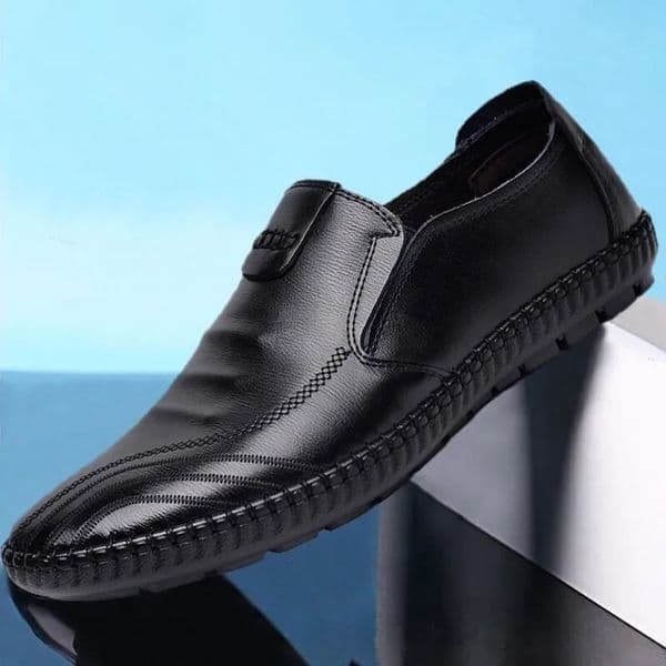 2024 Autumn Casual Mens Shoes Versatile soft leather footwear Fashion comfortable loafers male breathable flat Zapatos 260413BANJIA